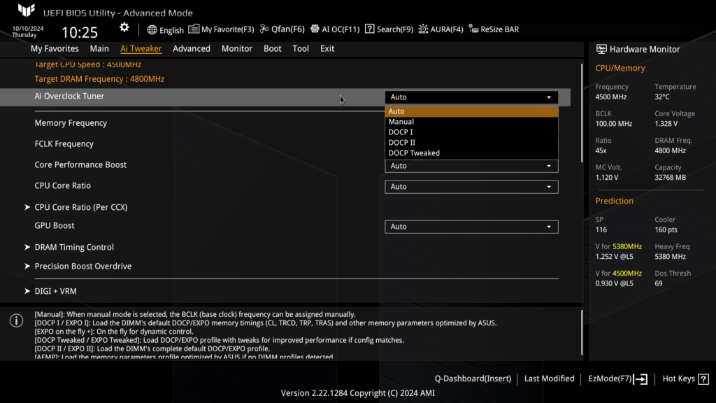 ASUS TUF GAMING X870-Plus WiFi motherboard: BIOS Screenshot