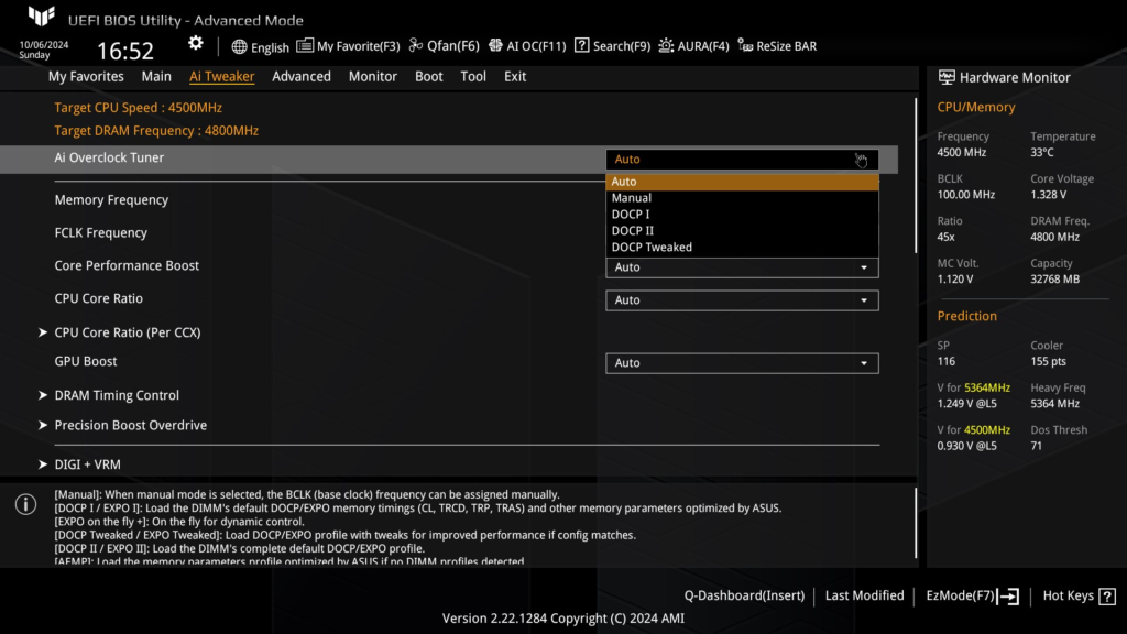 ASUS TUF GAMING X870-Plus WiFi motherboard: BIOS Screenshot