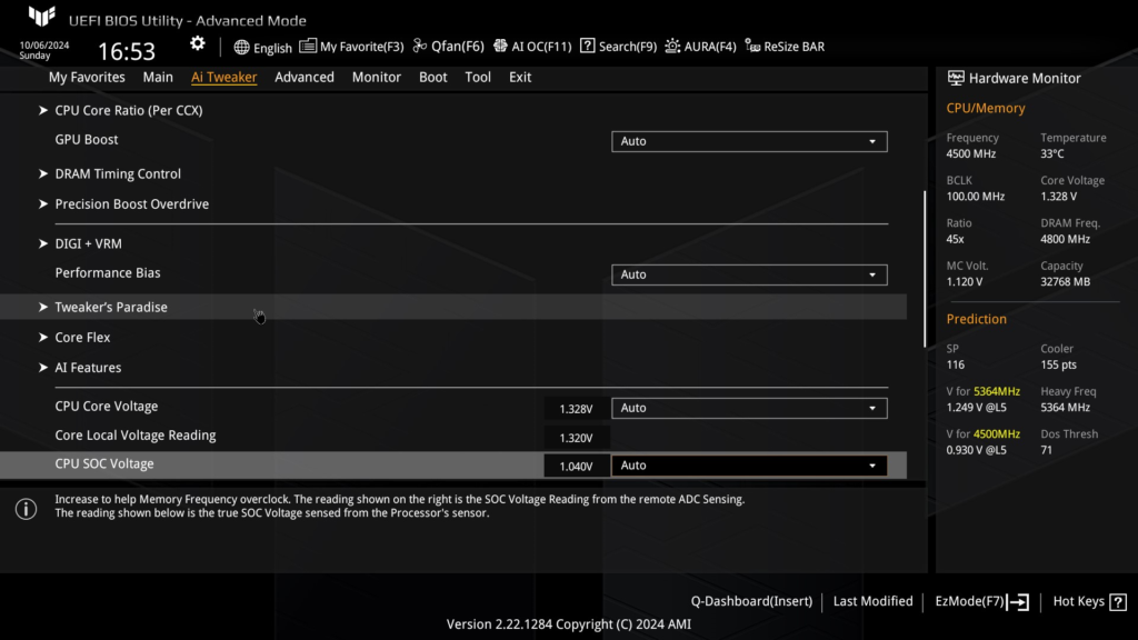 ASUS TUF GAMING X870-Plus WiFi motherboard: BIOS Screenshot