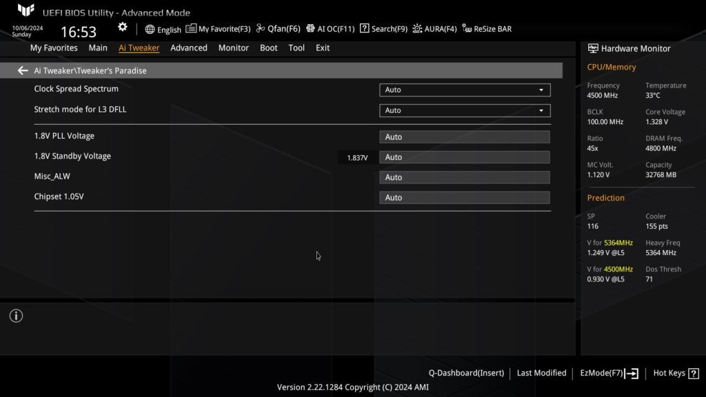 ASUS TUF GAMING X870-Plus WiFi motherboard: BIOS Screenshot