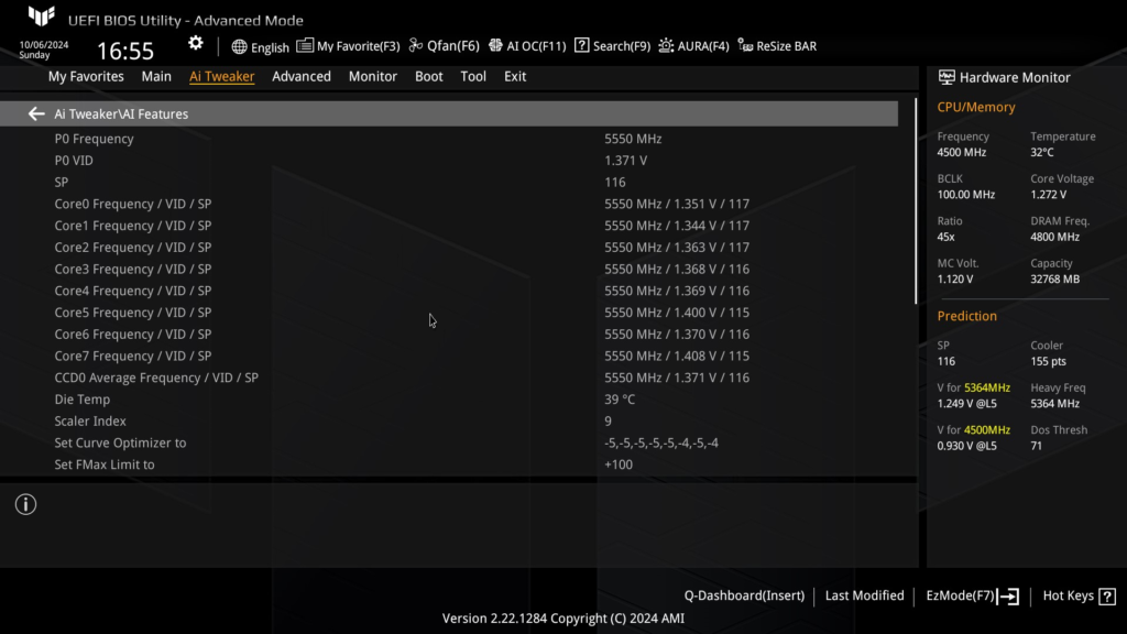 ASUS TUF GAMING X870-Plus WiFi motherboard: BIOS Screenshot