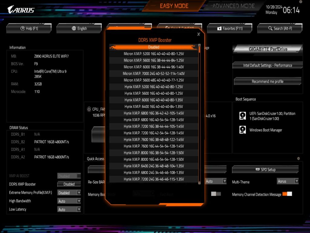 BIOS Screenshot