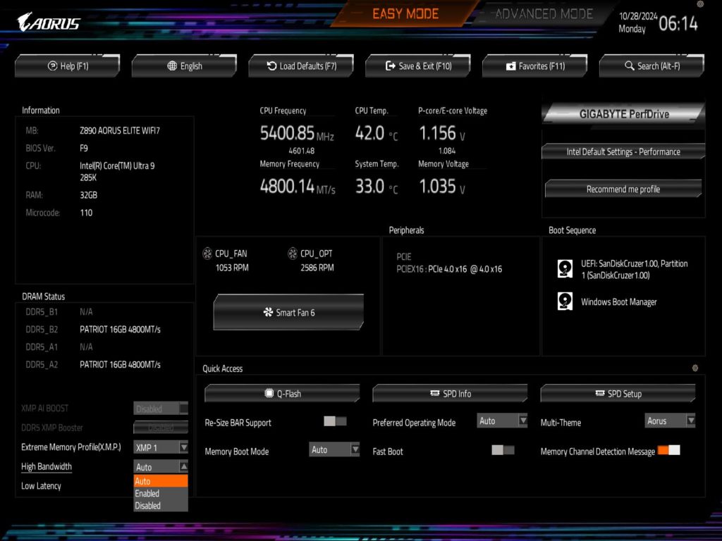 BIOS Screenshot