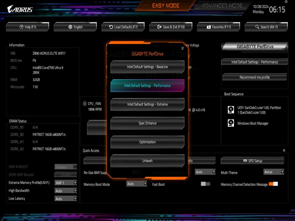 BIOS Screenshot