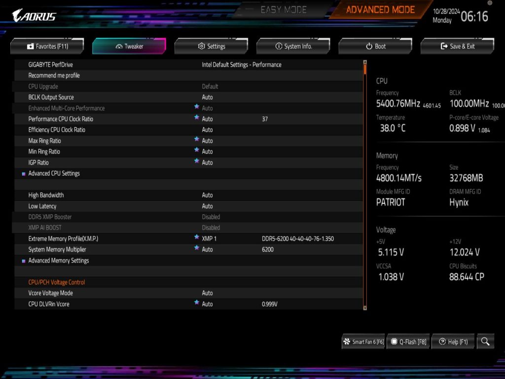 BIOS Screenshot