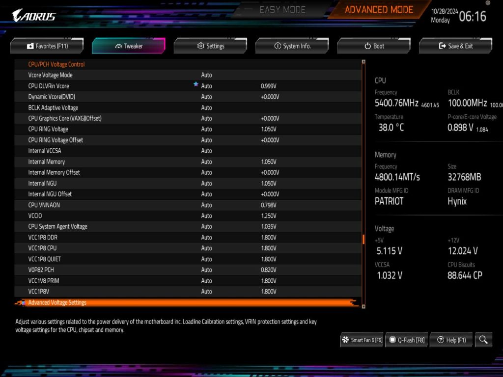 BIOS Screenshot