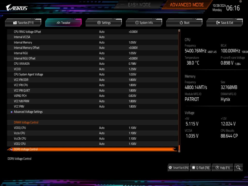 BIOS Screenshot