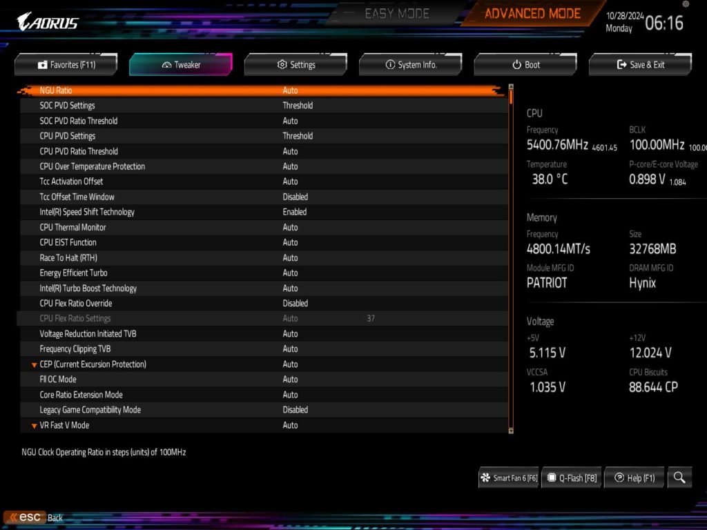 BIOS Screenshot