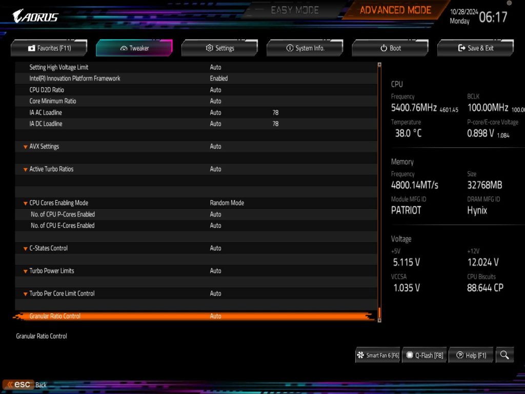 BIOS Screenshot