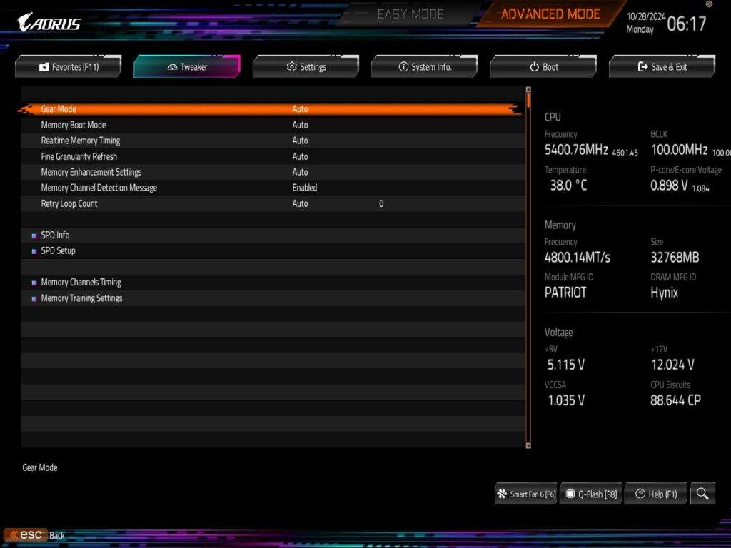 BIOS Screenshot