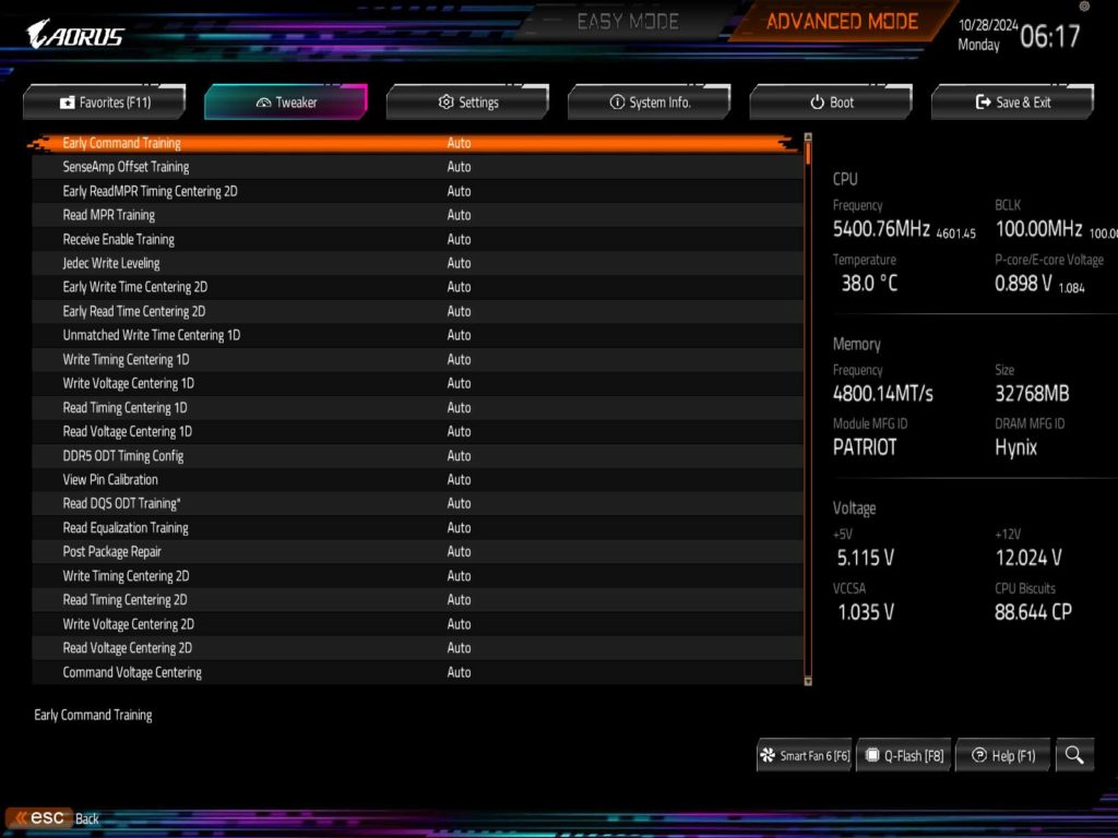 BIOS Screenshot