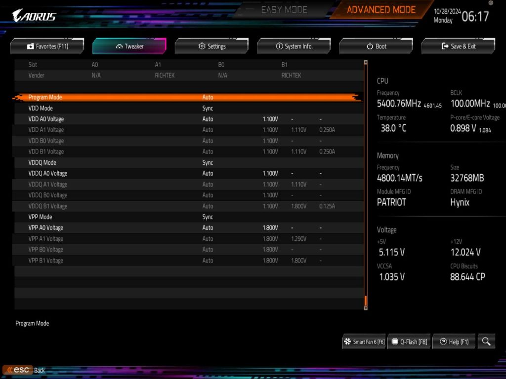 BIOS Screenshot
