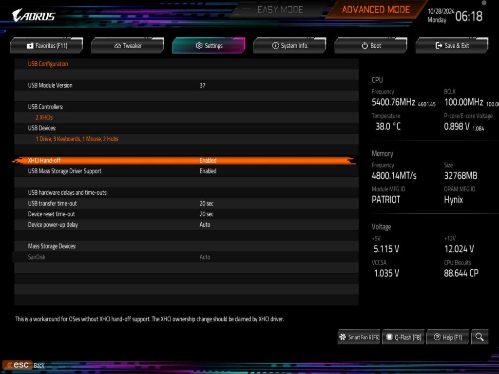 BIOS Screenshot
