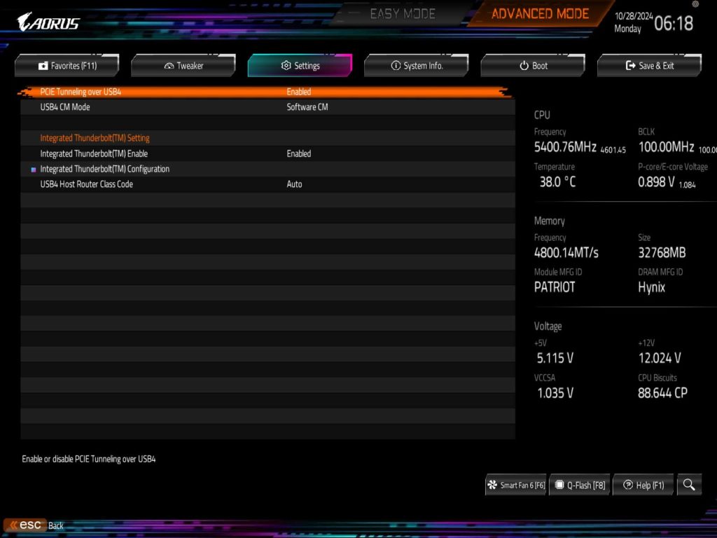 BIOS Screenshot