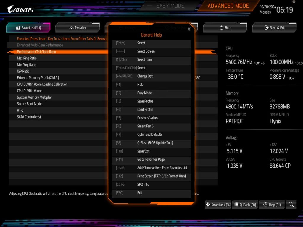 BIOS Screenshot