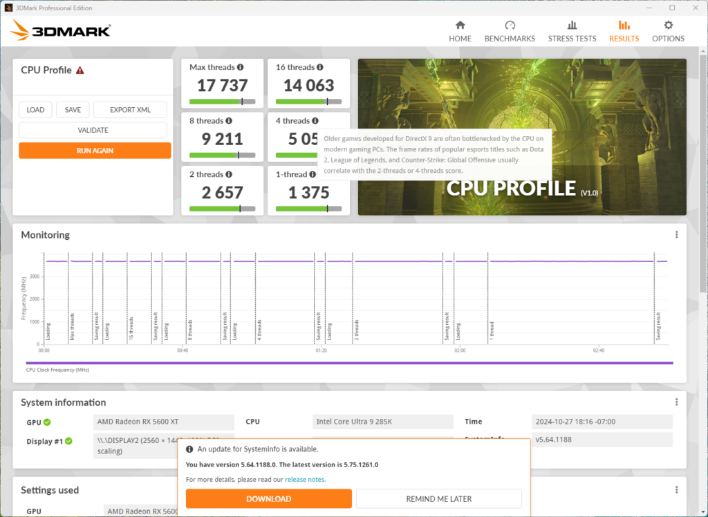 3DMark CPU Test
