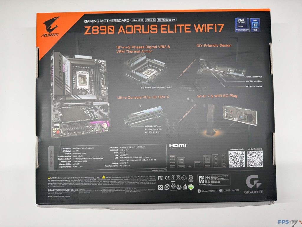 Back of box
