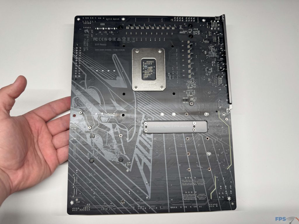 Back of motherboard
