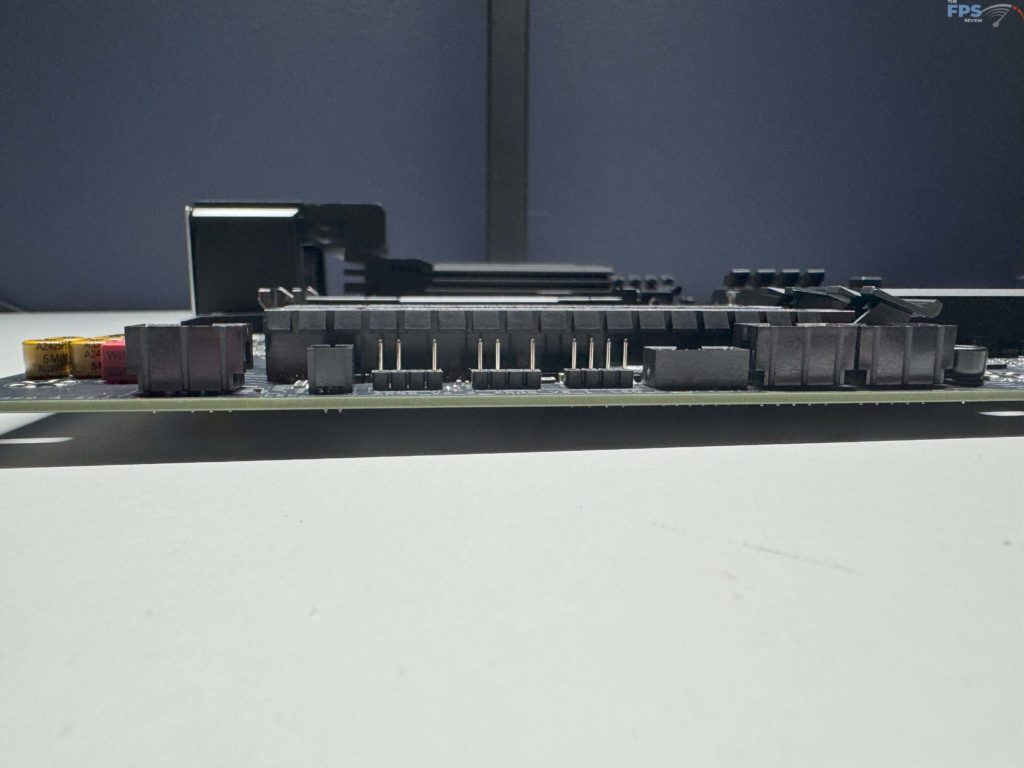 Side view of motherboard