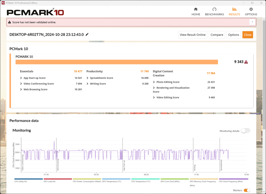 PCMark 10 Screenshot