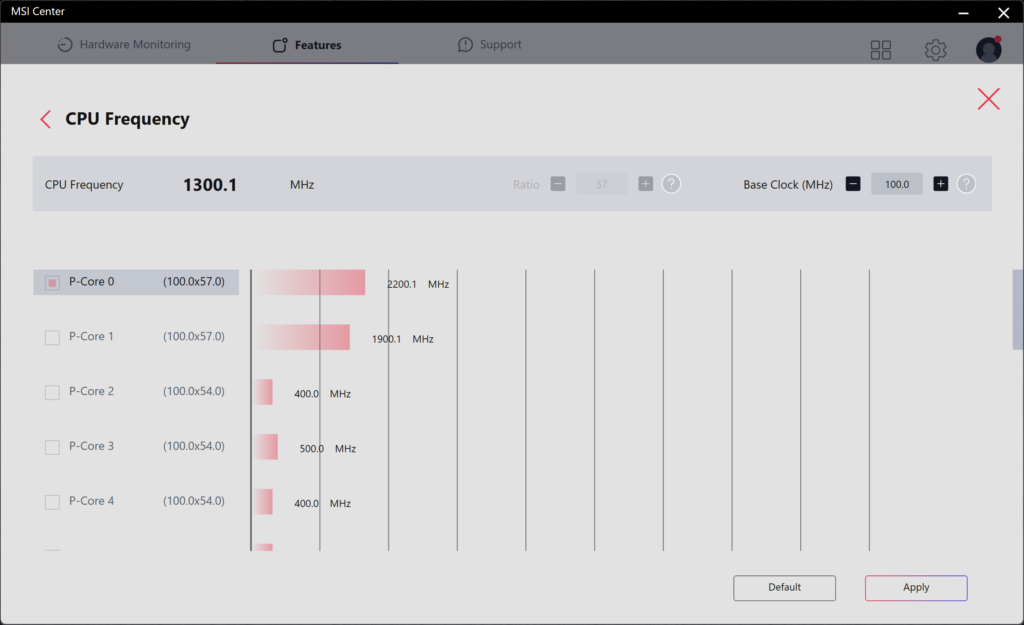MSI Center Screenshot