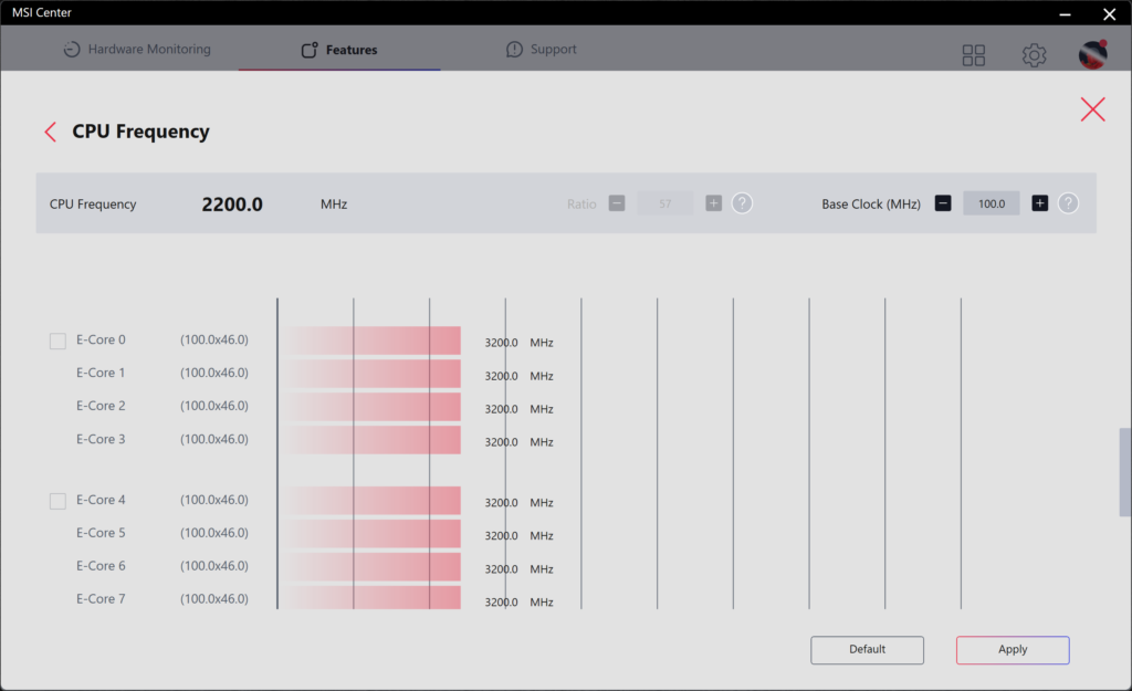 MSI Center Screenshot