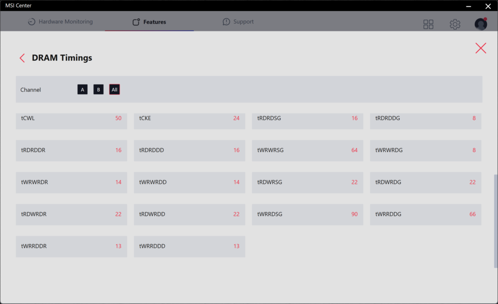MSI Center Screenshot