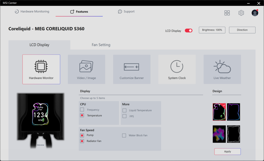 MSI Center Screenshot