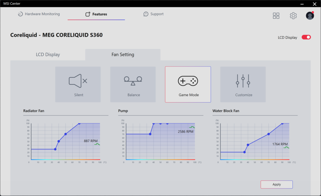 MSI Center Screenshot