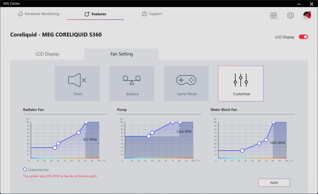MSI Center Screenshot