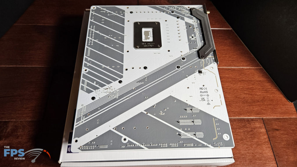 ASRock Z890 Pro RS WiFi White motherboard: back of board