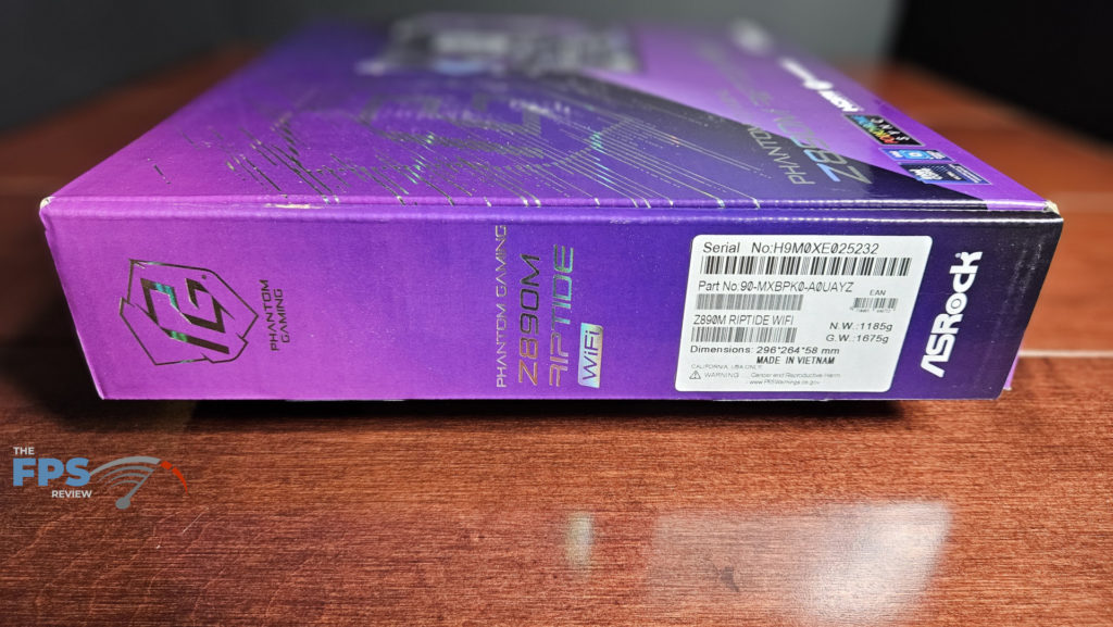 ASRock Phantom Gaming Z890M WiFi: box label