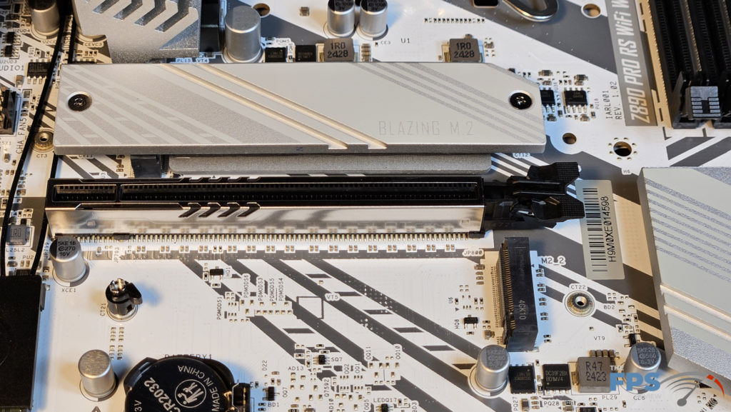 ASRock Z890 Pro RS WiFi White motherboard: primary, secondary M.2