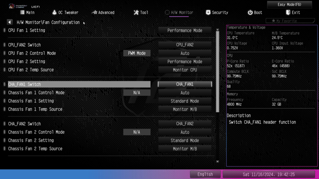 ASRock Phantom Gaming Z890M WiFi: UEFI/BIOS
