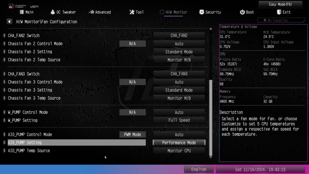 ASRock Phantom Gaming Z890M WiFi: UEFI/BIOS