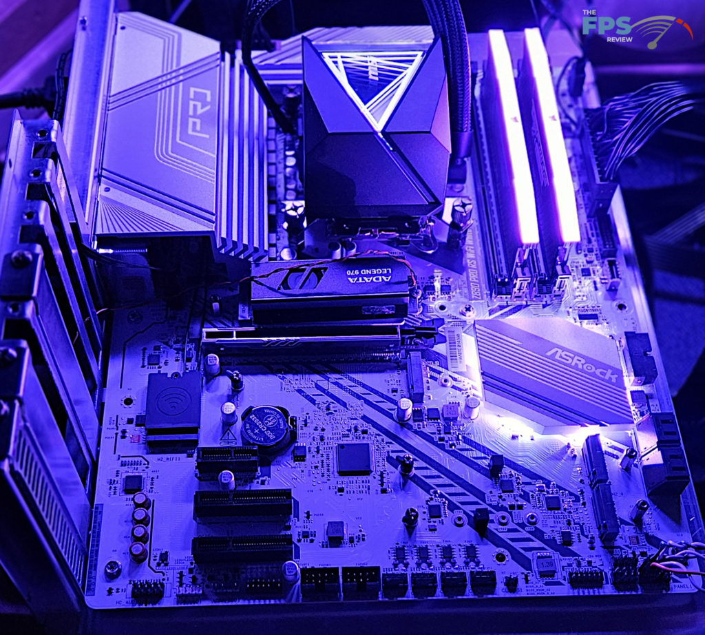 ASRock Z890 Pro RS WiFi White motherboard: lights