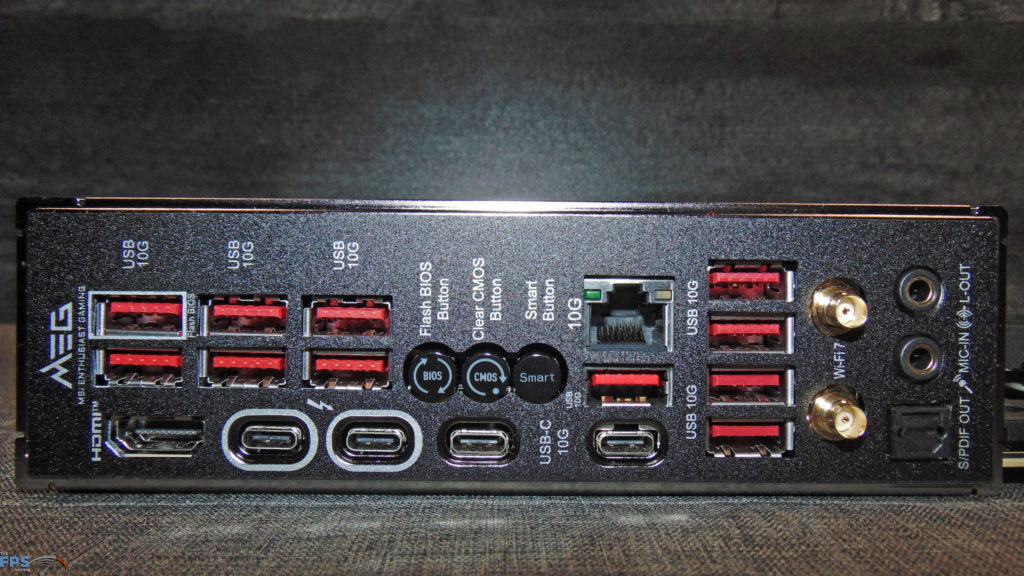 MSI MEG Z890 ACE Motherboard Rear I/O
