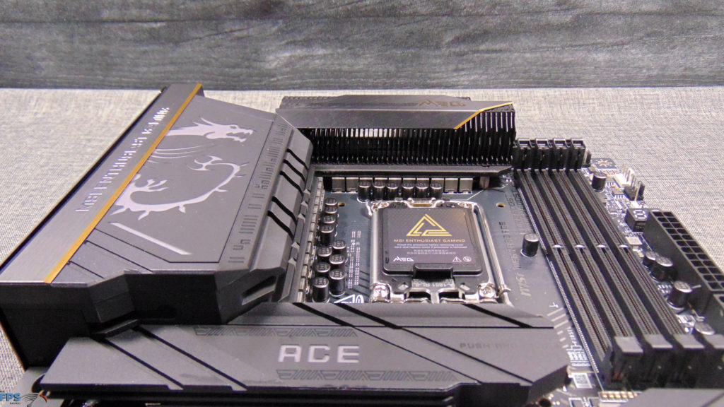 MSI MEG Z890 ACE Motherboard Top View Socket Perspective
