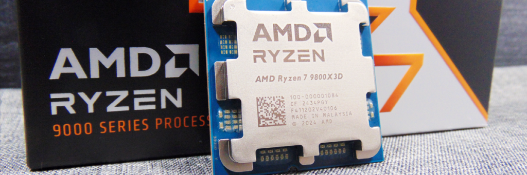 AMD Ryzen 7 9800X3D CPU and Boxed Angled