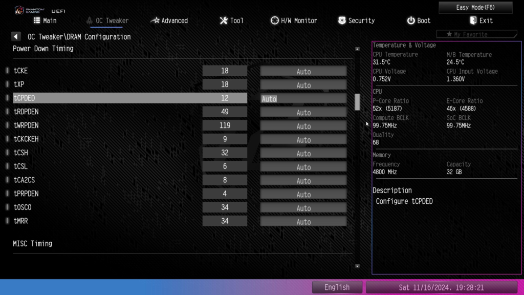 ASRock Phantom Gaming Z890M WiFi: UEFI/BIOS