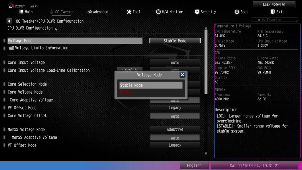 ASRock Phantom Gaming Z890M WiFi: UEFI/BIOS