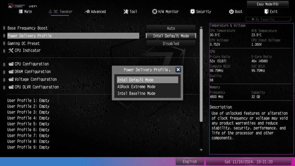 ASRock Phantom Gaming Z890M WiFi: UEFI/BIOS
