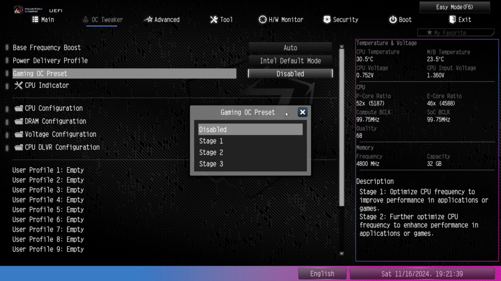 ASRock Phantom Gaming Z890M WiFi: UEFI/BIOS