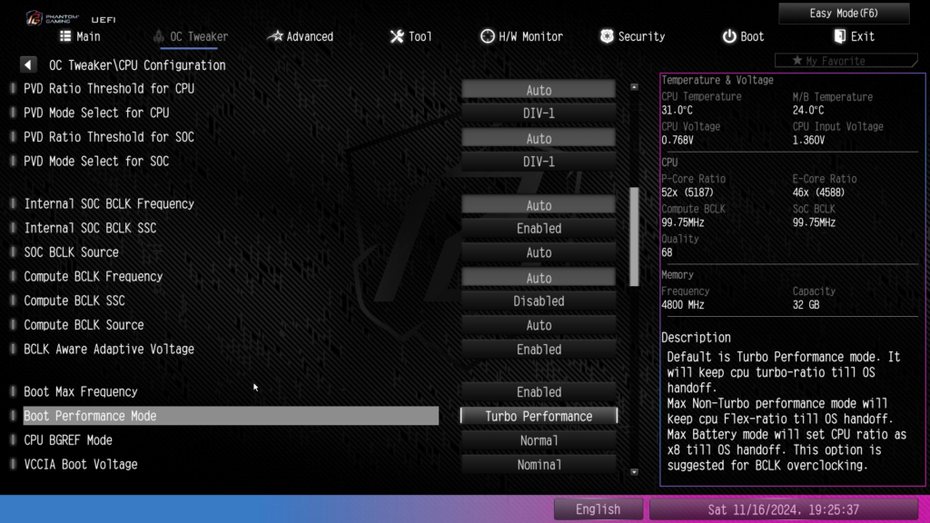 ASRock Phantom Gaming Z890M WiFi: UEFI/BIOS
