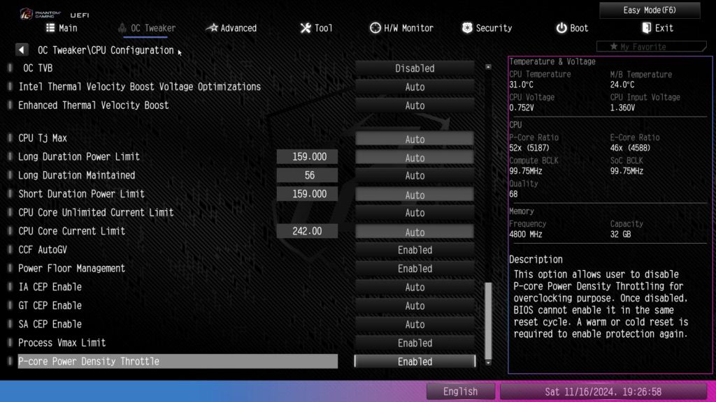 ASRock Phantom Gaming Z890M WiFi: UEFI/BIOS