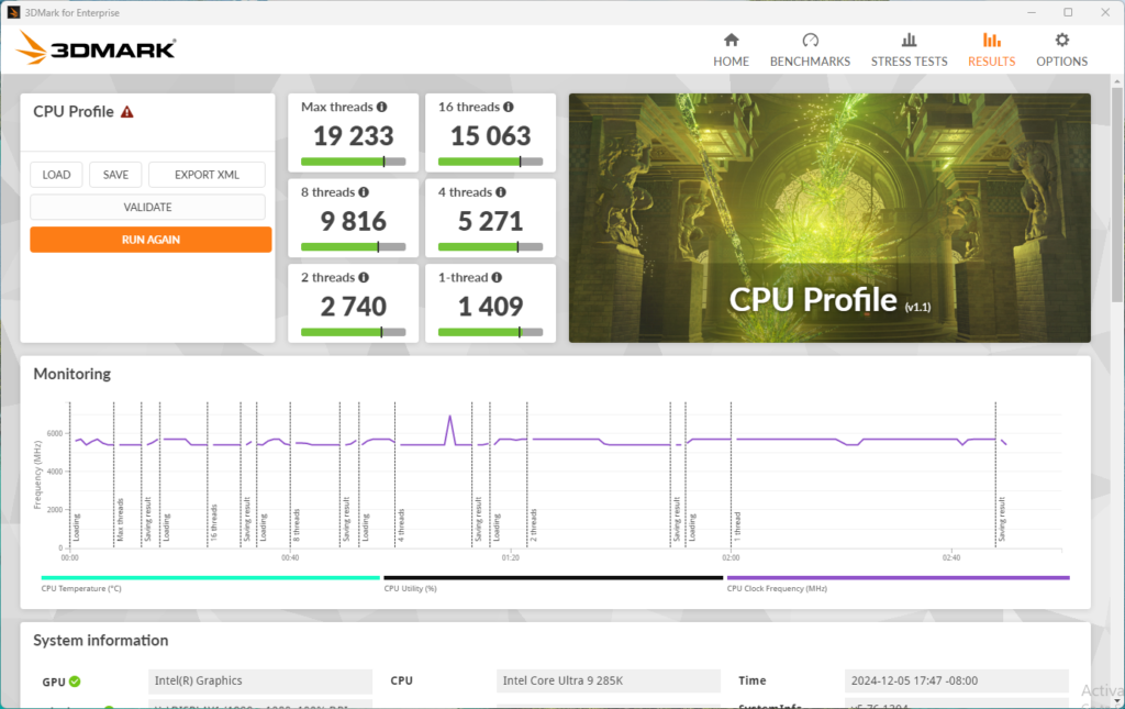 3DMark CPU Test