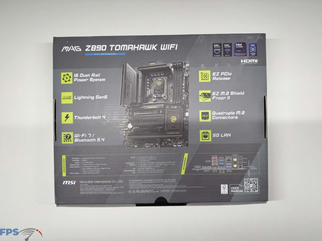 Back of box