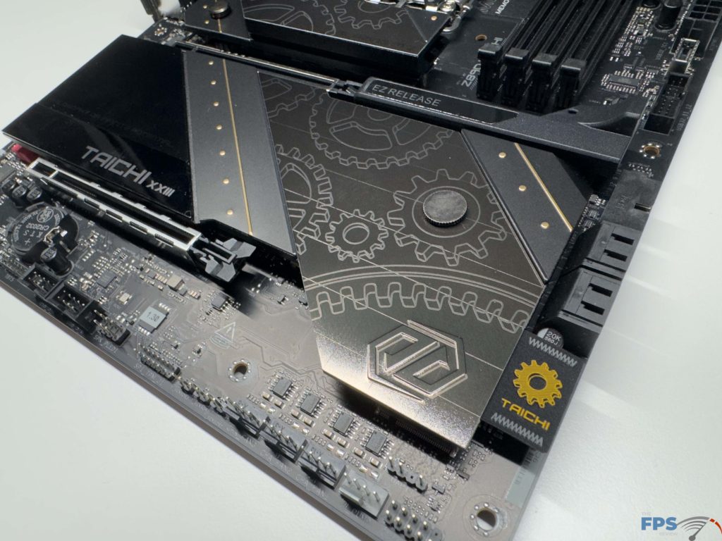 Bottom half of motherboard