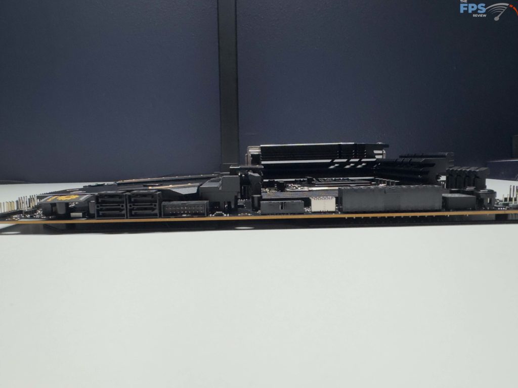 Side view of motherboard