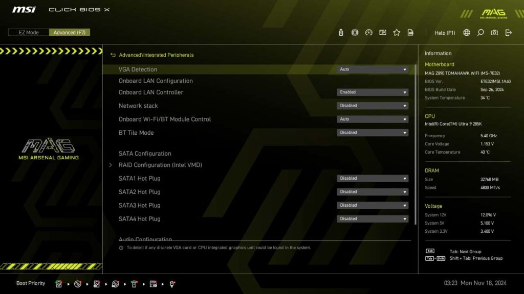 BIOS Screenshot